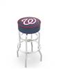  Washington Nationals 25" Doubleing Swivel Counter Stool with Chrome Finish   