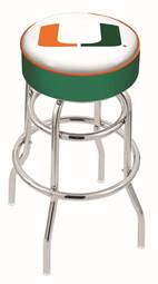  Miami (FL) 25" Double-Ring Swivel Counter Stool with Chrome Finish   