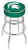  Michigan State 25" Double-Ring Swivel Counter Stool with Chrome Finish   