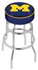  Michigan 25" Double-Ring Swivel Counter Stool with Chrome Finish   