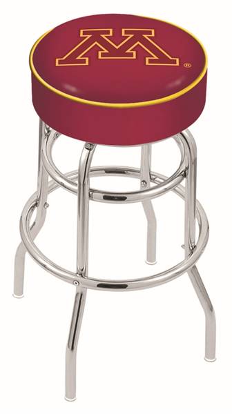  Minnesota 25" Double-Ring Swivel Counter Stool with Chrome Finish   