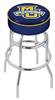  Marquette 25" Double-Ring Swivel Counter Stool with Chrome Finish   