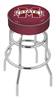  Mississippi State 25" Double-Ring Swivel Counter Stool with Chrome Finish   