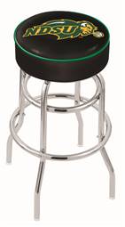  North Dakota State 25" Double-Ring Swivel Counter Stool with Chrome Finish   