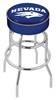  Nevada 25" Double-Ring Swivel Counter Stool with Chrome Finish   