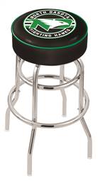  North Dakota 25" Double-Ring Swivel Counter Stool with Chrome Finish   