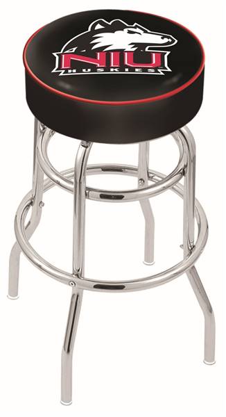  Northern Illinois 25" Double-Ring Swivel Counter Stool with Chrome Finish   