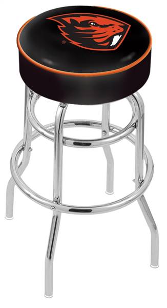  Oregon State 25" Double-Ring Swivel Counter Stool with Chrome Finish   