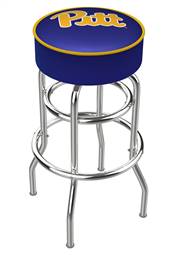  Pitt 25" Double-Ring Swivel Counter Stool with Chrome Finish   