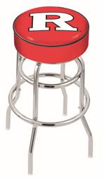  Rutgers 25" Double-Ring Swivel Counter Stool with Chrome Finish   