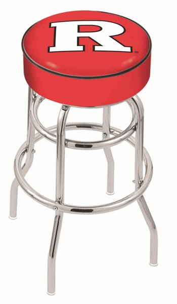  Rutgers 25" Double-Ring Swivel Counter Stool with Chrome Finish   