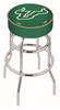  South Florida 25" Double-Ring Swivel Counter Stool with Chrome Finish   