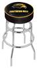  Southern Miss 25" Double-Ring Swivel Counter Stool with Chrome Finish   