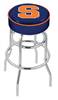  Syracuse 25" Double-Ring Swivel Counter Stool with Chrome Finish   