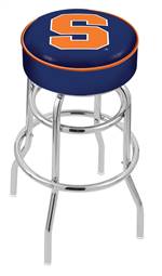  Syracuse 25" Double-Ring Swivel Counter Stool with Chrome Finish   