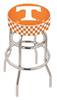  Tennessee 25" Double-Ring Swivel Counter Stool with Chrome Finish   