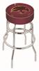  Texas State 25" Double-Ring Swivel Counter Stool with Chrome Finish   