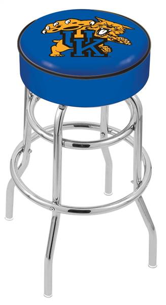  Kentucky "Wildcat" 25" Double-Ring Swivel Counter Stool with Chrome Finish   