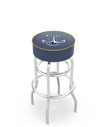  US Naval Academy (NAVY) 25" Double-Ring Swivel Counter Stool with Chrome Finish   