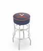  Virginia 25" Double-Ring Swivel Counter Stool with Chrome Finish   