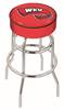  Western Kentucky 25" Double-Ring Swivel Counter Stool with Chrome Finish   