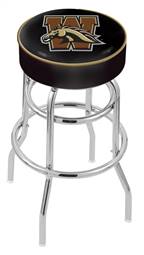  Western Michigan 25" Double-Ring Swivel Counter Stool with Chrome Finish   