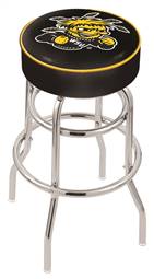  Wichita State 25" Double-Ring Swivel Counter Stool with Chrome Finish   