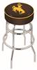  Wyoming 25" Double-Ring Swivel Counter Stool with Chrome Finish   