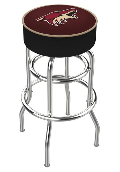 Arizona Coyotes 30" Double-Ring Swivel Bar Stool with Chrome Finish   