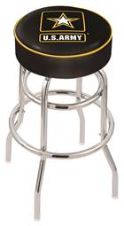  U.S. Army 30" Double-Ring Swivel Bar Stool with Chrome Finish   