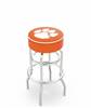  Clemson 30" Double-Ring Swivel Bar Stool with Chrome Finish   