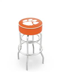  Clemson 30" Double-Ring Swivel Bar Stool with Chrome Finish   