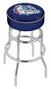  Gonzaga 30" Double-Ring Swivel Bar Stool with Chrome Finish   