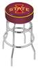 Iowa State 30" Double-Ring Swivel Bar Stool with Chrome Finish   