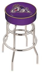  James Madison 30" Double-Ring Swivel Bar Stool with Chrome Finish   