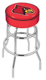  Louisville 30" Double-Ring Swivel Bar Stool with Chrome Finish   
