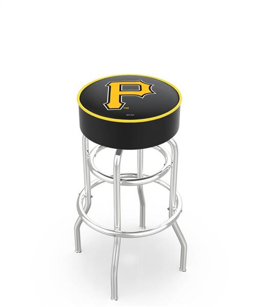  Pittsburgh Pirates 30" Doubleing Swivel Bar Stool with Chrome Finish   