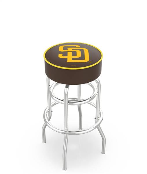  San Diego Padres 30" Doubleing Swivel Bar Stool with Chrome Finish   