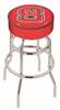  North Carolina State 30" Double-Ring Swivel Bar Stool with Chrome Finish   