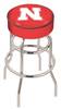  Nebraska 30" Double-Ring Swivel Bar Stool with Chrome Finish   