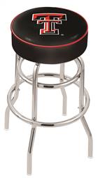  Texas Tech 30" Double-Ring Swivel Bar Stool with Chrome Finish   