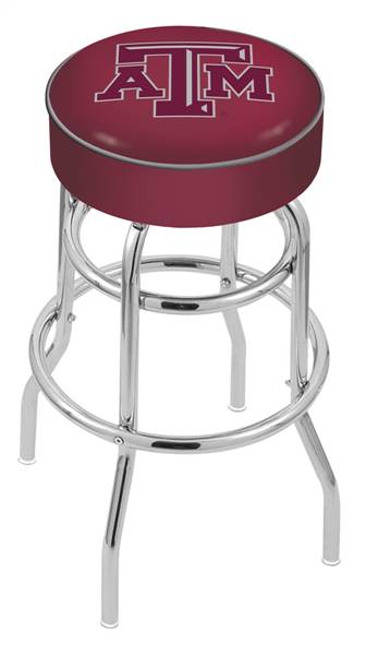  Texas A&M 30" Double-Ring Swivel Bar Stool with Chrome Finish   