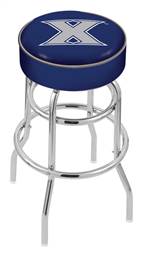  Xavier 30" Double-Ring Swivel Bar Stool with Chrome Finish   