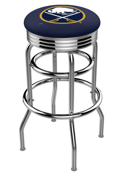 Buffalo Sabres 25" Double-Ring Swivel Counter Stool with Chrome Finish  