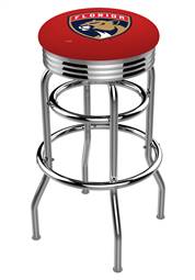 Florida Panthers 25" Double-Ring Swivel Counter Stool with Chrome Finish  