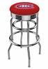 Montreal Canadiens 25" Double-Ring Swivel Counter Stool with Chrome Finish  