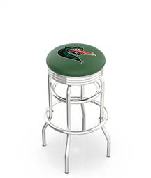  UAB 25" Double-Ring Swivel Counter Stool with Chrome Finish  