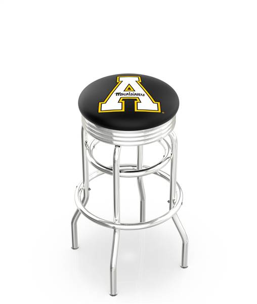  Appalachian State 25" Double-Ring Swivel Counter Stool with Chrome Finish  