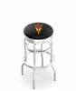  Arizona State (Pitchfork) 25" Double-Ring Swivel Counter Stool with Chrome Finish  