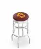  Arizona State (Sparky) 25" Double-Ring Swivel Counter Stool with Chrome Finish  